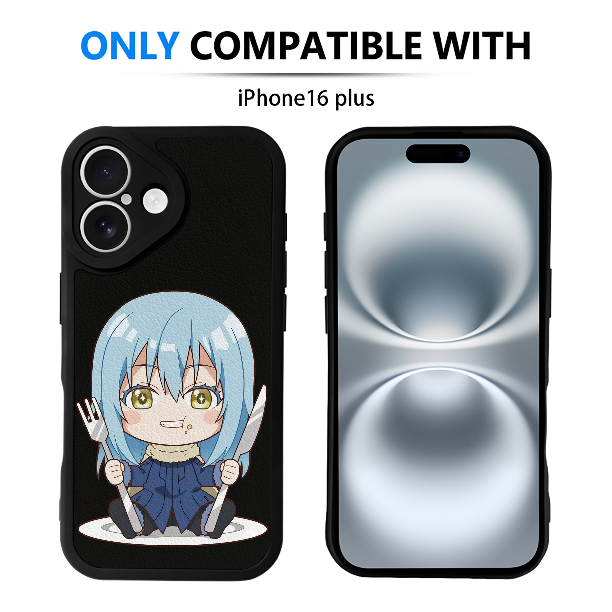 （画像用） 転スラ Regarding Reincarnated to Slime 【iPhone 16シリーズ対応】シリコンスマホケース（レザー調） 材質：シリコン